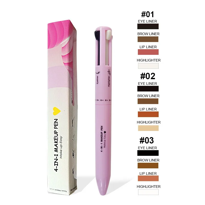 Beauty Makeup Drawing - 4-in-1 wenkbrauwpotlood Lip Liner Markeerstift Waterdichte