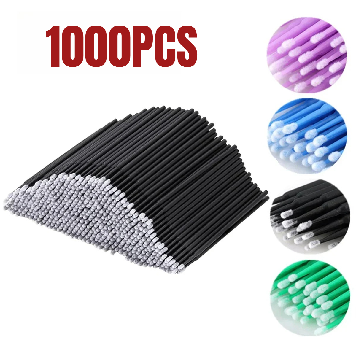 Makeup And Beauty - 1000/500PCS Wimperreinigingsborstel Zeer Kleurrijke Schoonheid Make-up