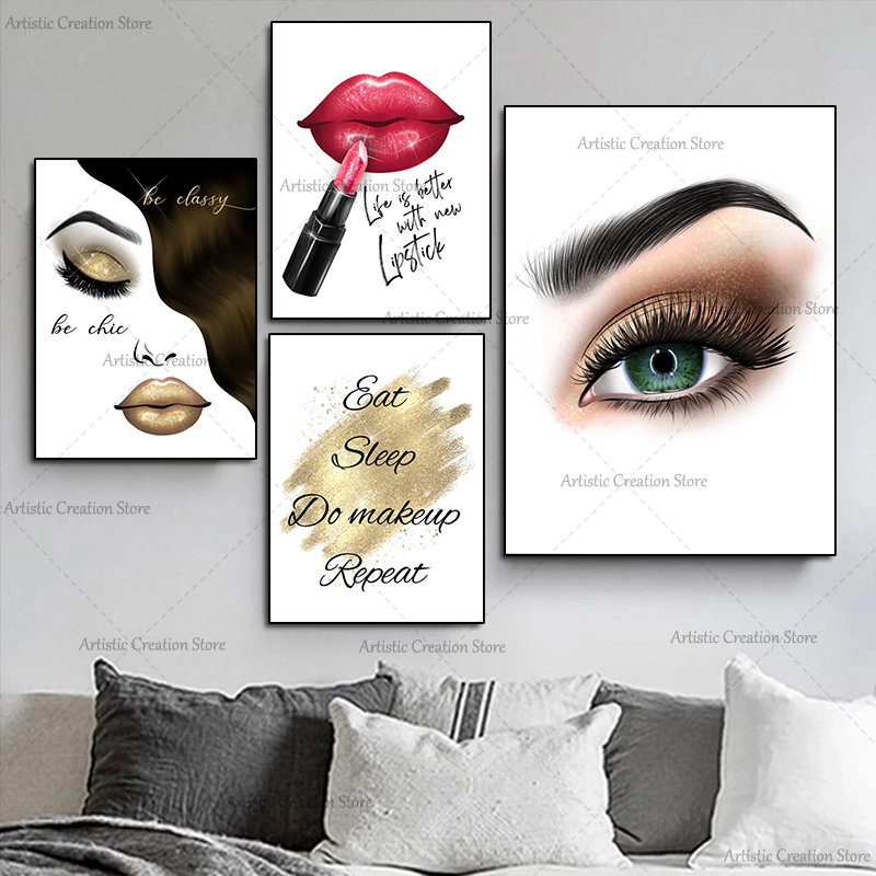 Beauty Makeup Drawing - Mode Beauty Glamour Make-Up Vrouw Lippen