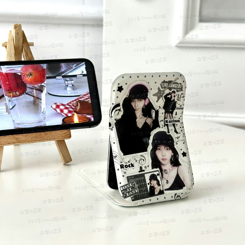 Makeup And Beauty - Aespas Mini opvouwbare make-upspiegel Verticale desktop
