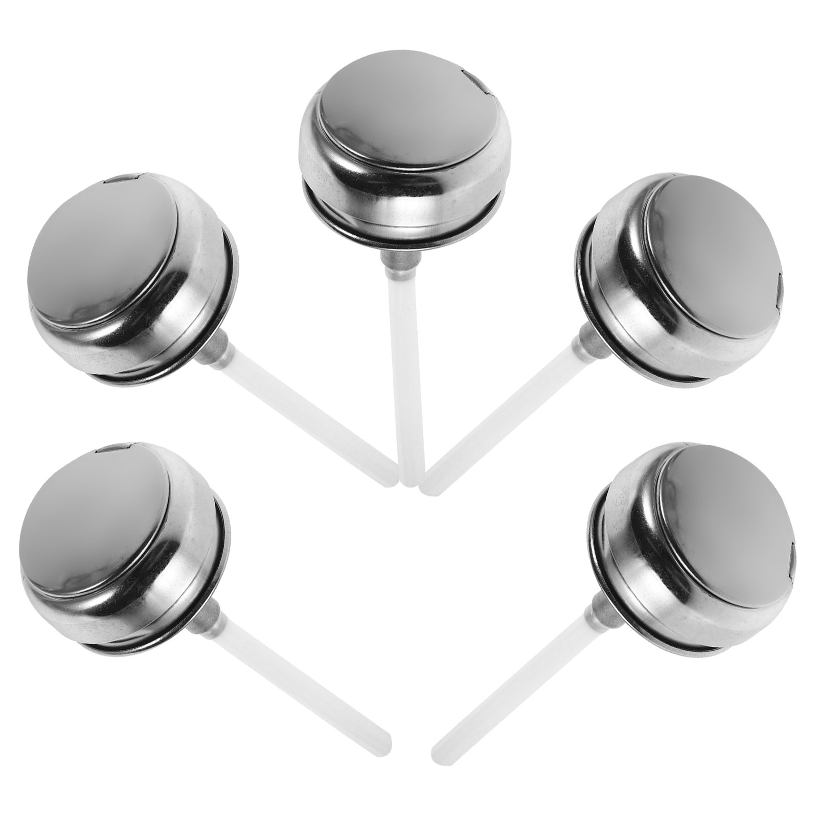 Makeup And Beauty - 5 stuks roestvrij staal aluminium push-down