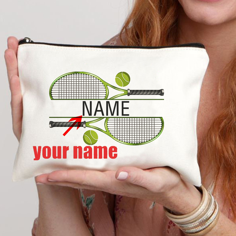 Beauty Makeup Case - Gepersonaliseerde Tennis Aangepaste Naam Make-up Tas