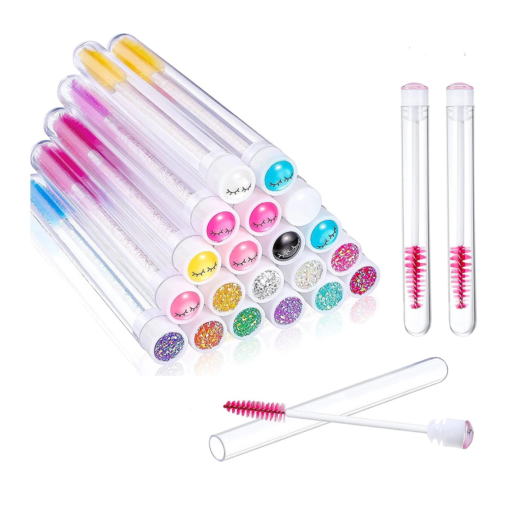 Beauty Makeup Fashion - 50Pc Herbruikbare Wenkbrauw Borstel Buis Wimper