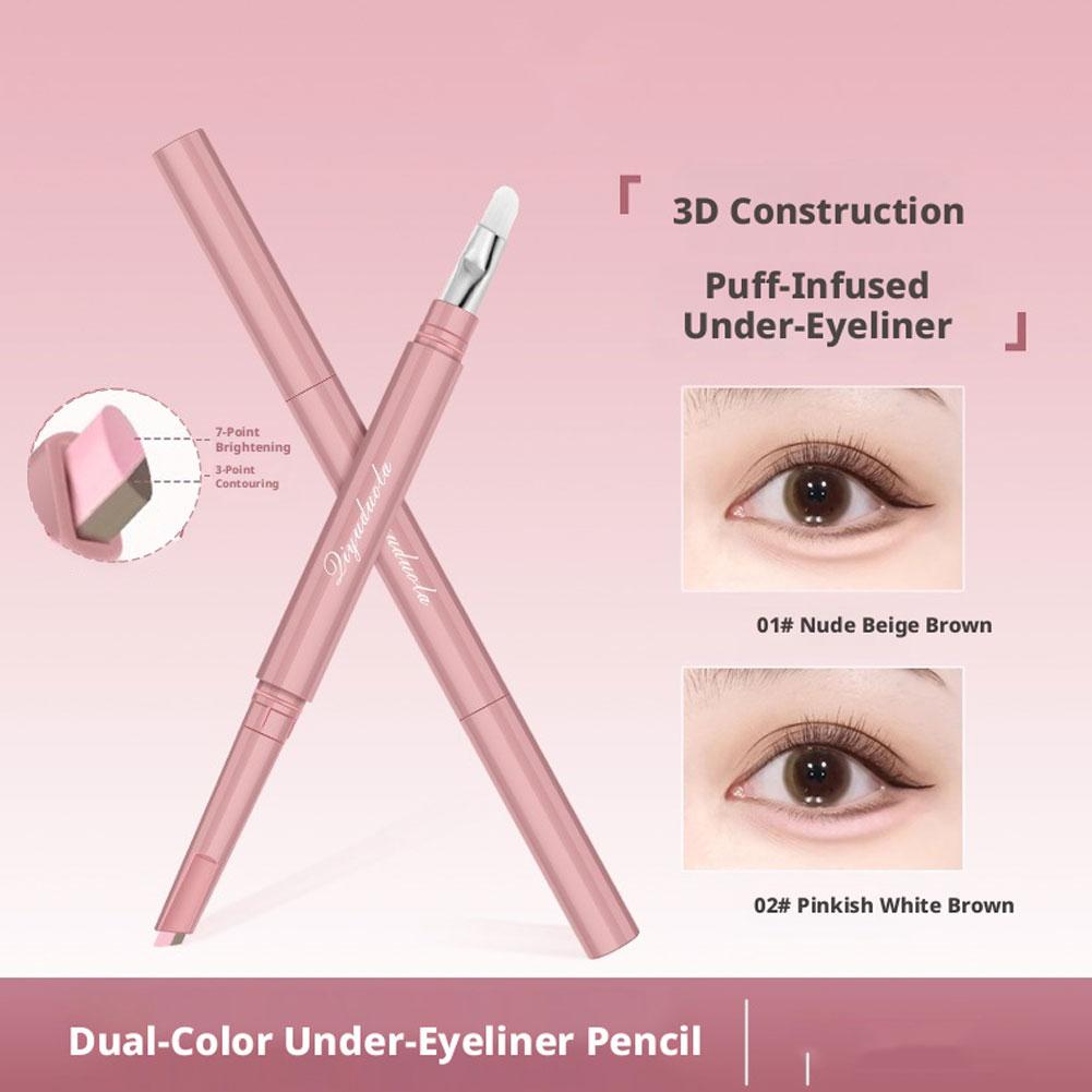 Beauty Makeup Fashion - Tweekleurige Aegyo Sal Stick 1PC Draagbare