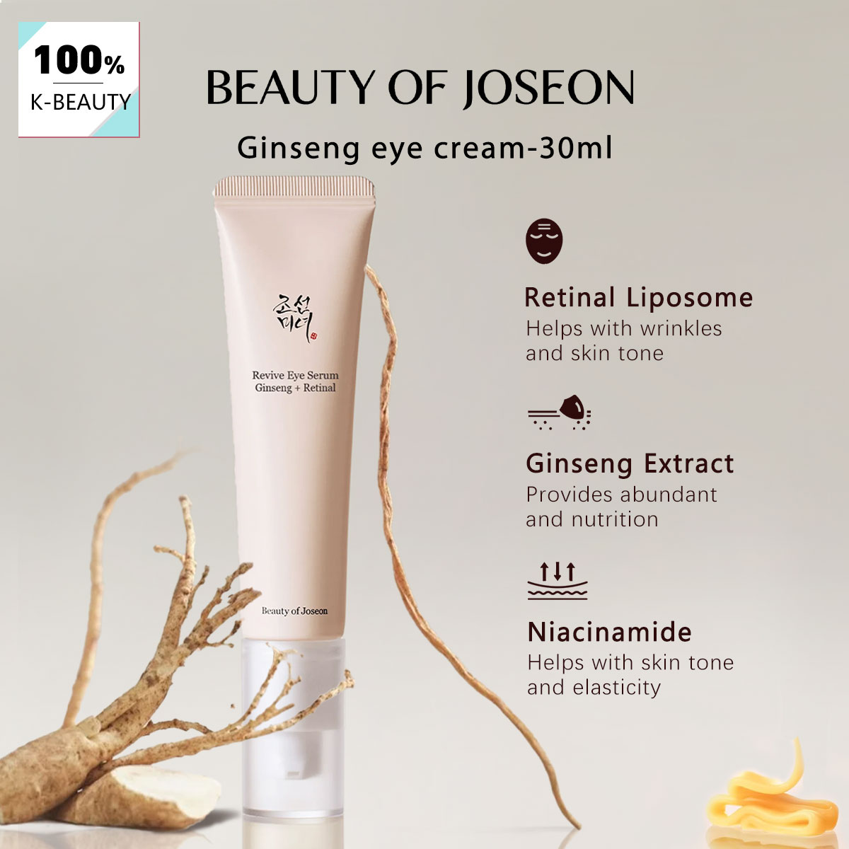 Beauty Of Joseon Makeup - BEAUTY OF JOSEON Ginseng Oogcrème 30ml,