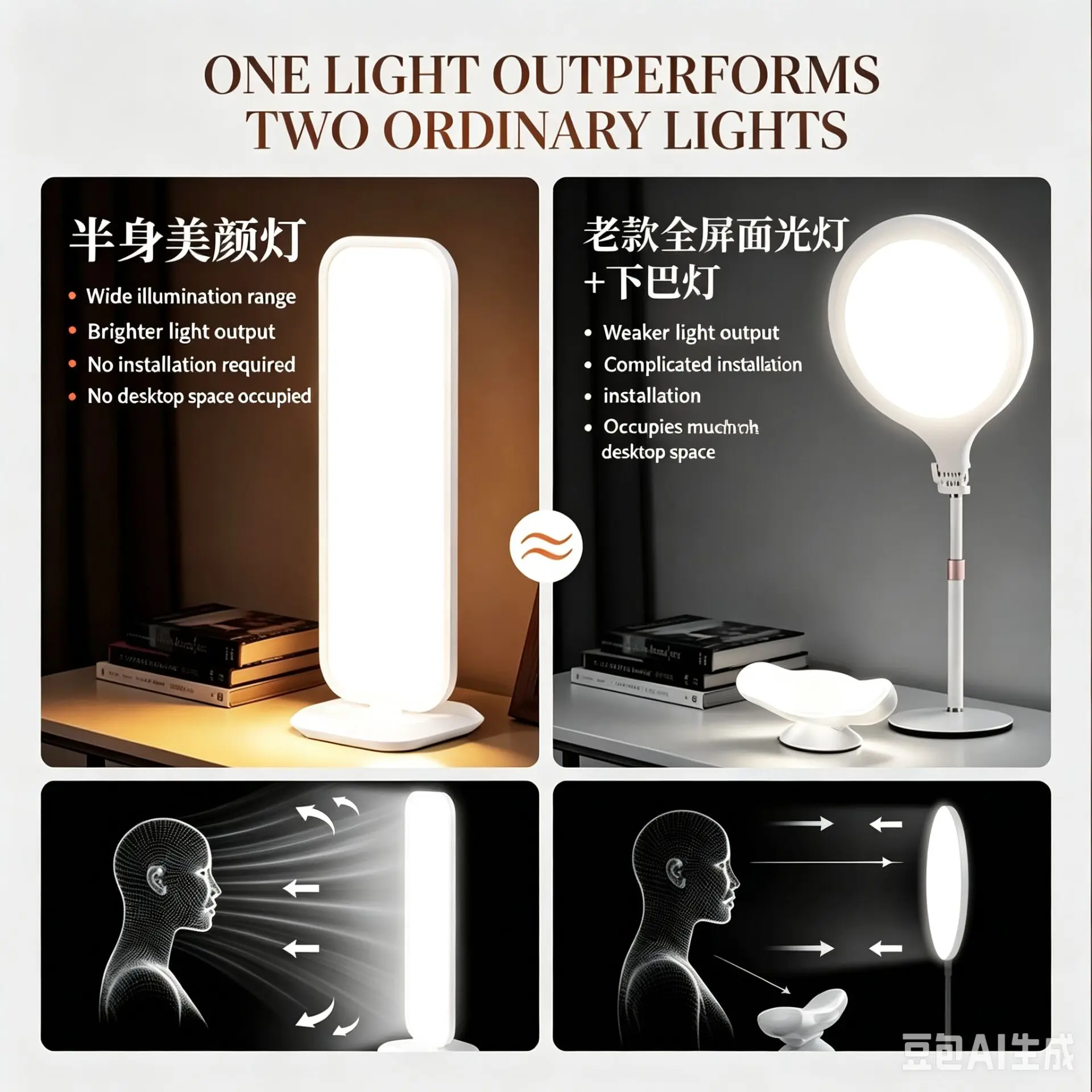 LED Desktop Half Body Fill Lig - Beauty Makeup Tiktok recensie en prijs