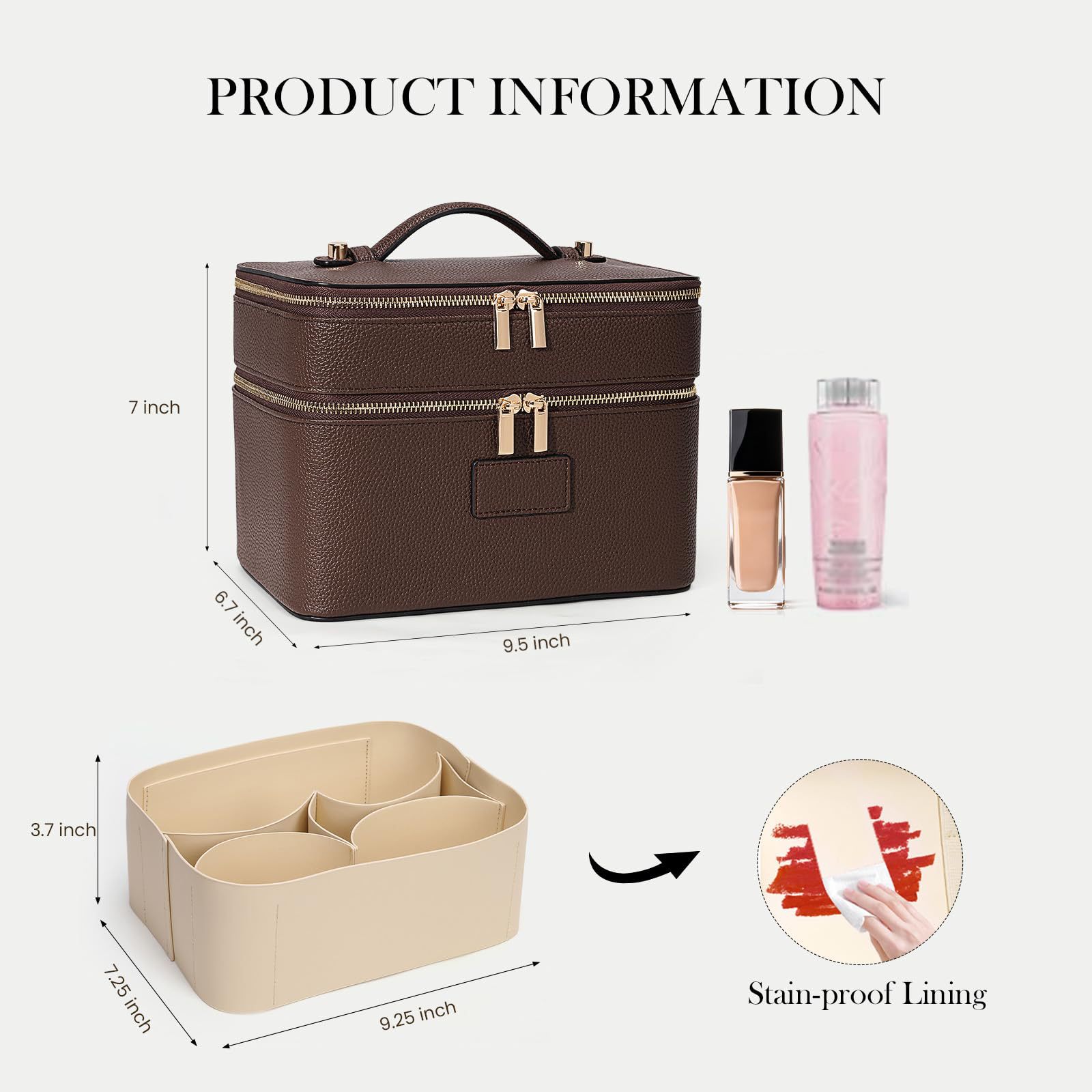 Grote capaciteit dubbele laag  - Beauty Makeup Case recensie en prijs