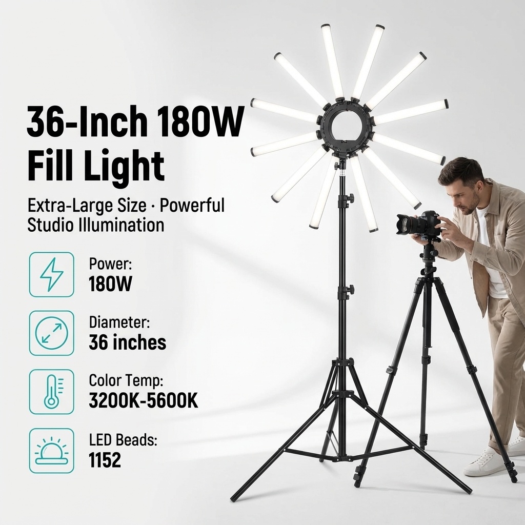 12-armige multi-tube fotografi - Led Ring Light recensie en prijs