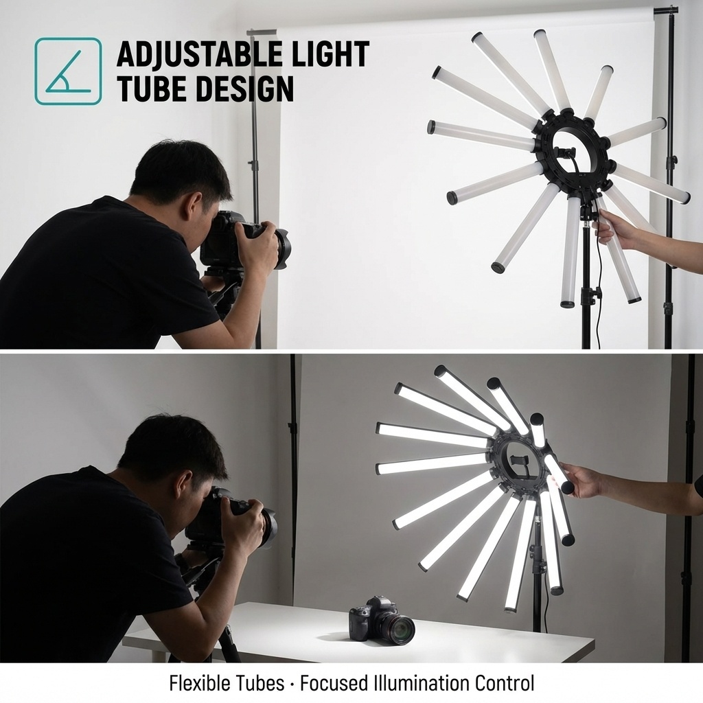 12-armige multi-tube fotografi - Led Ring Light recensie en prijs