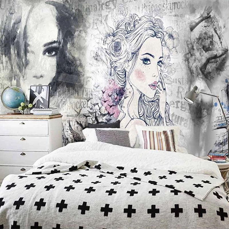 Aangepaste 3D muurschildering  - Beauty Makeup Wallpaper recensie en prijs